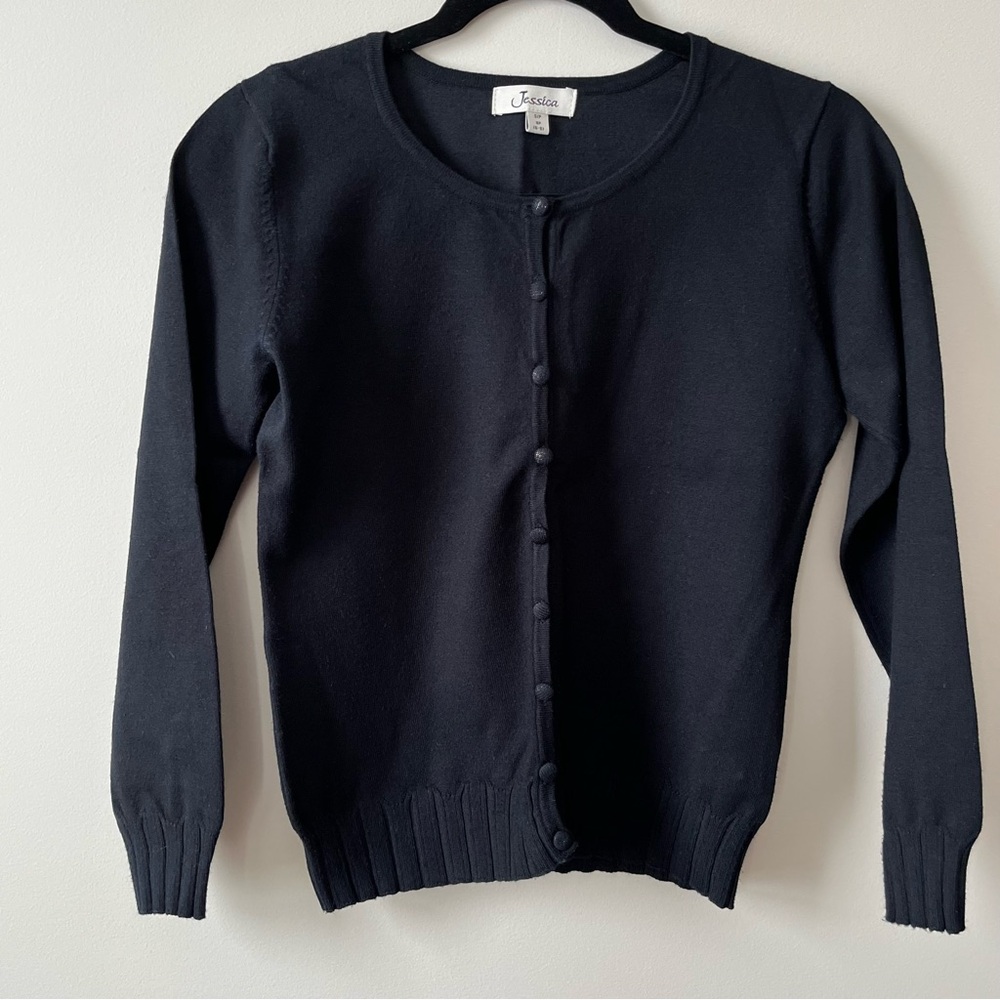 Jessica Black Cardigan Sweater